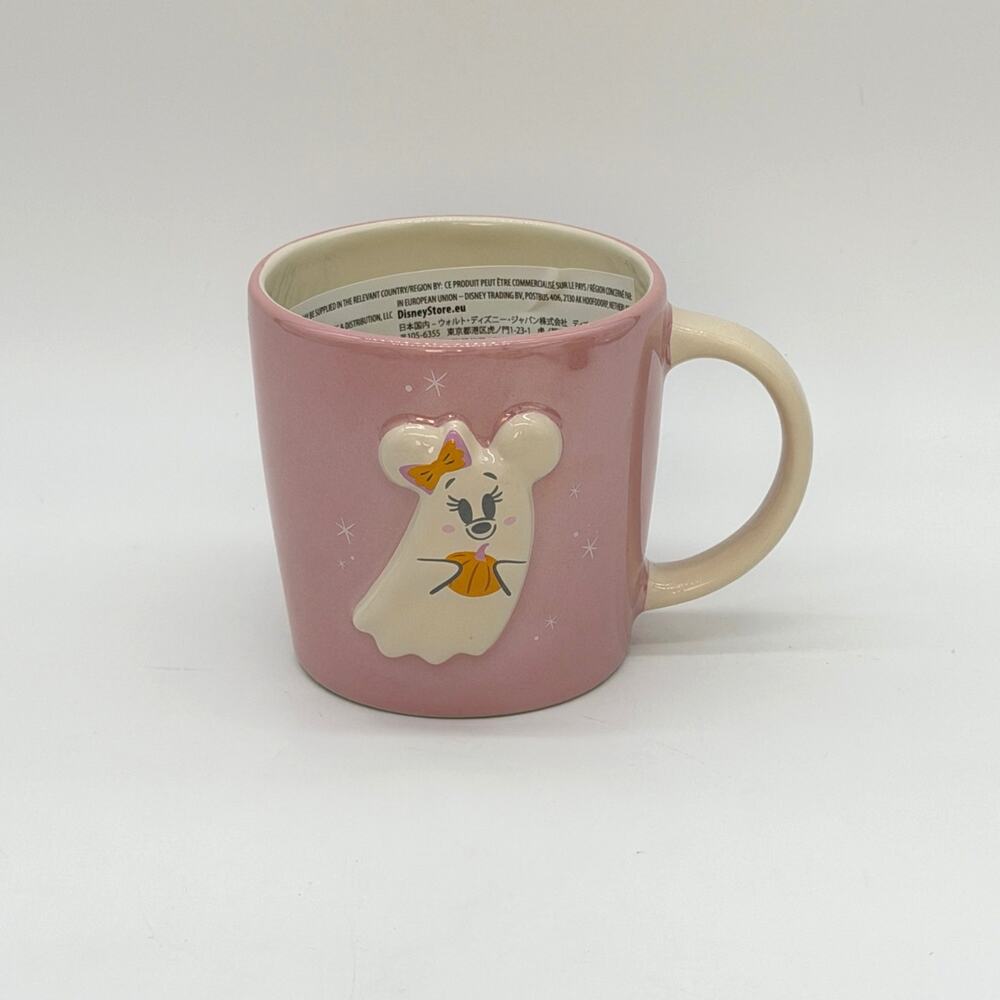 Disney Park Pink Minnie Mouse Cutie Ghost Halloween Coffee Mug 2025 NEW